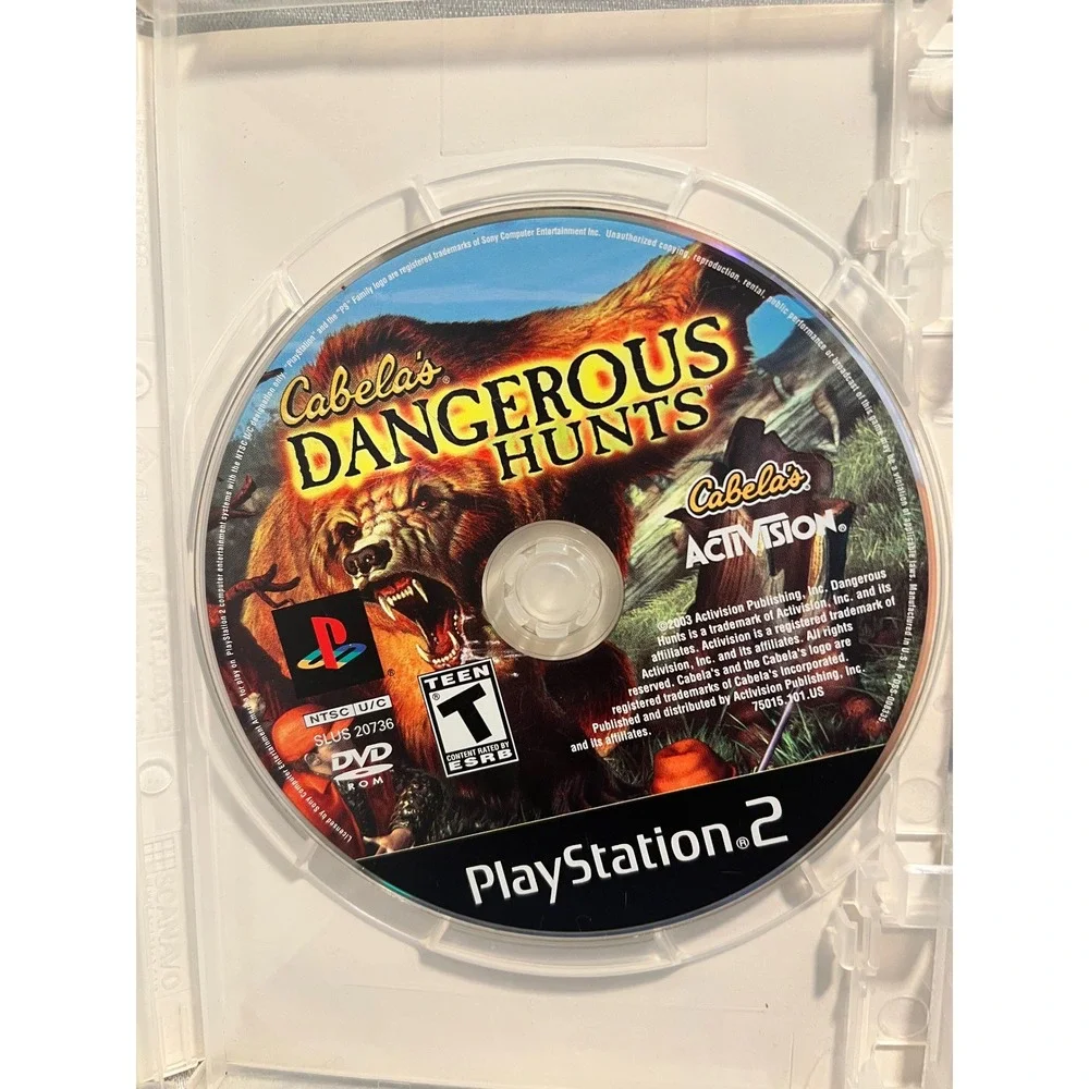 Cabelas Dangerous Hunts Sony PlayStation 2 PS2 Game Activision SLUS-20736